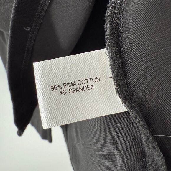 E.L.I. Top Size Medium Black Luxury Knit Peruvian Pima Cotton Stretch Drawstring - Picture 5 of 13